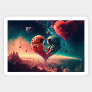 Love in space Sticker